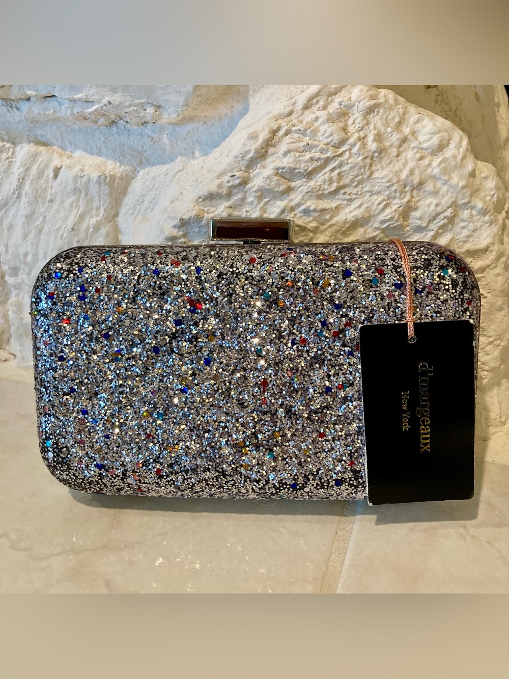 NWT d’margeaux Glitter Multicolor Evening Crossbody/Clutch